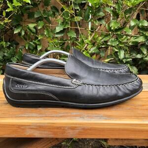 Ecco Mens Classic Moccasin Loafer size 11 11.5 Black Leather 571004 Casual